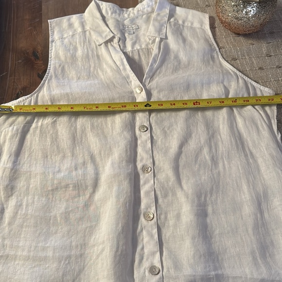 J Jill  White Linen button down tunic Size XL - Picture 5 of 7